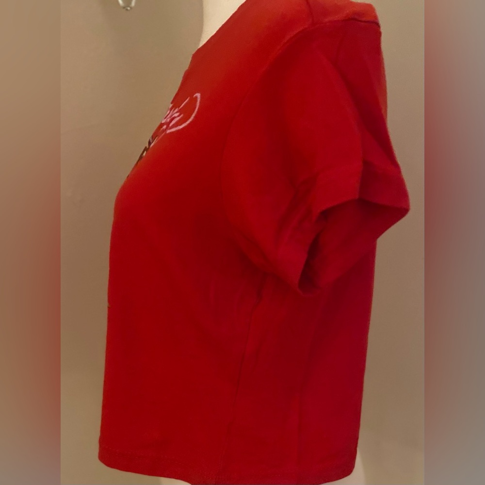 Ed Hardy Women's Red Cropped T Shirt 🌺 - Picture 6 of 7